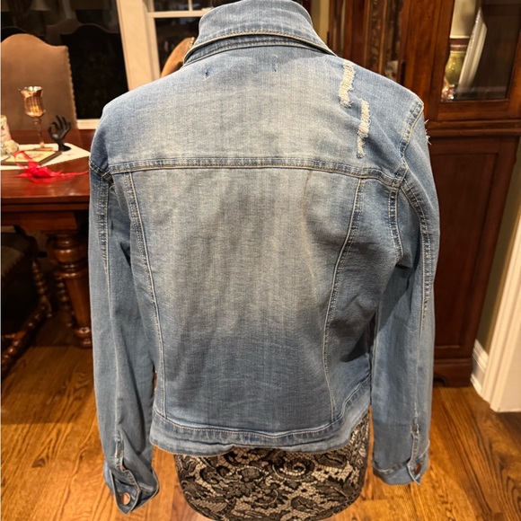 Joujou Premium Denim Collection Floral Embroidered Jean Jacket - Size Large - Picture 8 of 12